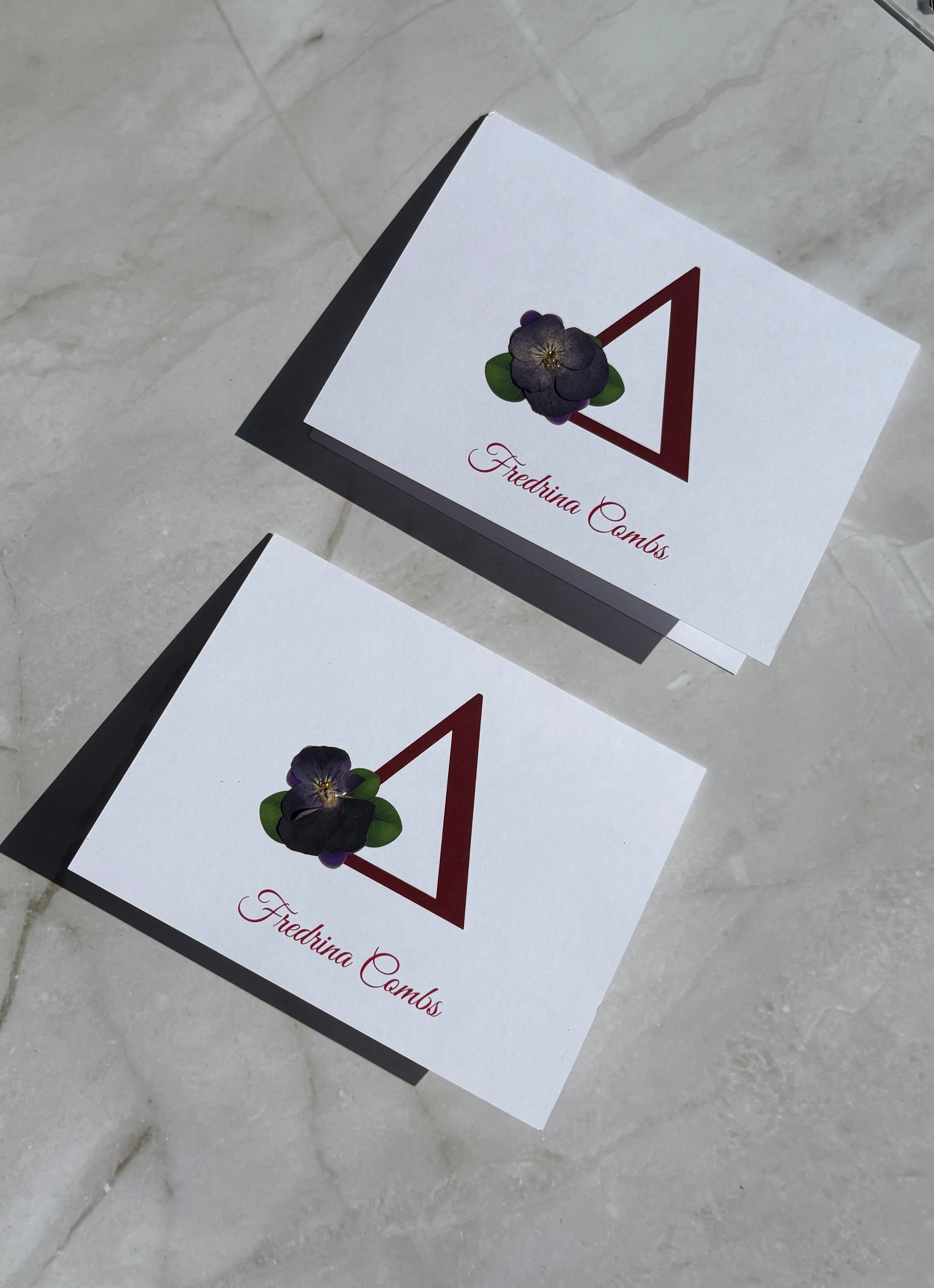 Pressed in Purpose Notecard